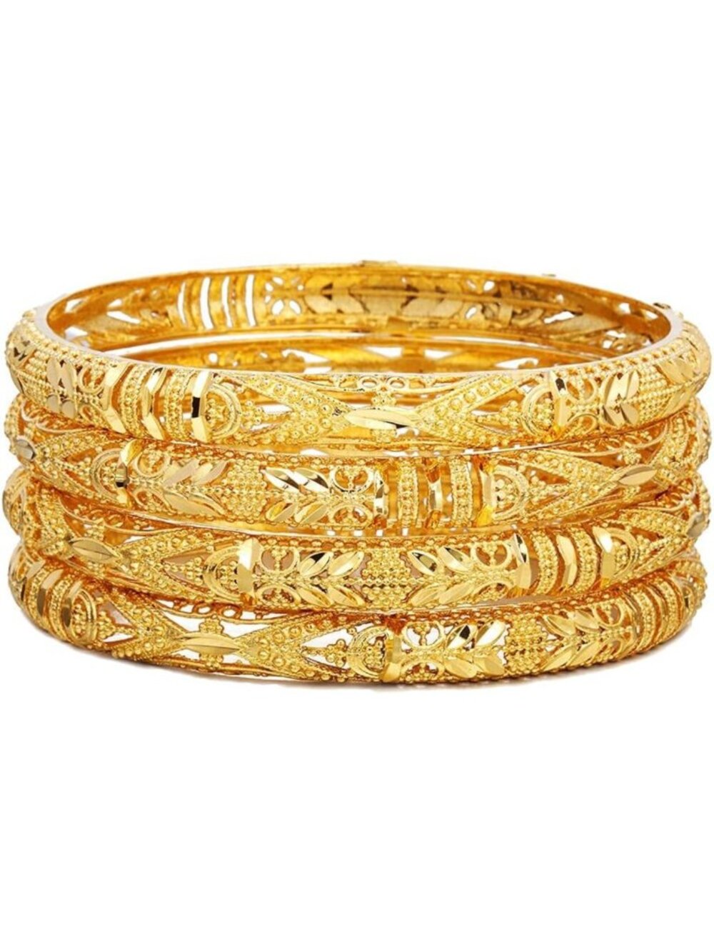 Gold Bangles Bracelet Set - Perfect Birthday Gifts for Her, Moms, Wives